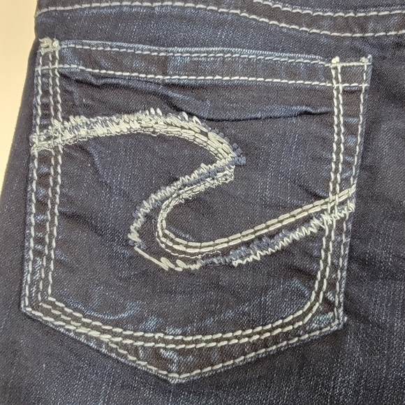 Silver Jeans Suki Mid Rise Bootcut Dark Wash Denim Blue Jeans Sz 28X32 - Picture 8 of 15